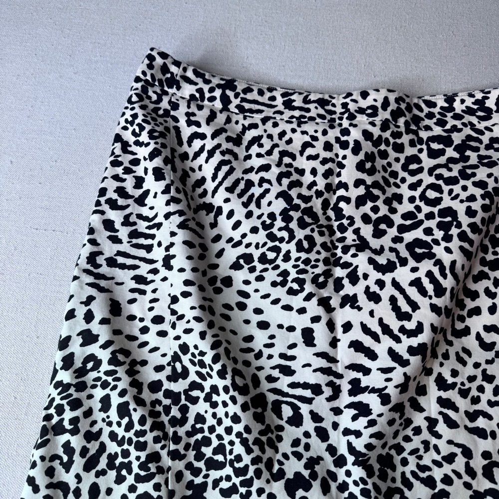 Ann Taylor LOFT Womens Leopard Print Cotton Blend Pencil Skirt Size 14